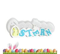 in silicone per uova di Pasqua,Strumenti creativi a rilascio facile - Stampo in silicone coniglio di Pasqua,per decorazioni di primavera, argilla, resina epossidica, sapone, ,