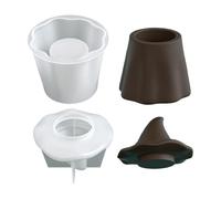 in Silicone per Vasetti Fantasma, Stampo Organizzatore per Gioielli con Coperchio, Stampo In Silicone Per Barattoli Resina Portacandele Decorazioni Halloween Organizzatori Gioielli