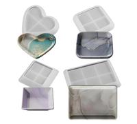 in Silicone per Vassoi in Resina 4 Pezzi Forme da Colata con Cemento e | di Silicone Decorazione Casa Bagno Portacandele Sapone Gioielli Vassoio Portagioie