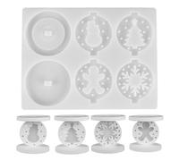 in silicone portacandele in silicone 3D cavo facile rilascio | Stampo per portacandele a forma di fiocco di neve, per cemento, argilla, sapone, cera, resina, artigianato fai da te