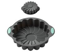In Silicone Rotondo Antiaderente - Torta Scanalata Muffa Per La Cottura | Torte Arrotondate Vassoio Padella - Baking Coking | Pannatura Da Forno A Stampo Per Torta - Non Tossico E