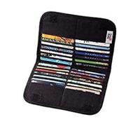 iN. Slim credit card holder wallet, Gift card display case, Minimalist light thin card storage case rfid blocking for men & women, with 28 slots in black