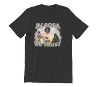 in Sosa We Trust Chief Keef T-Shirt for Men Hip Hop Music Funny Cotton Tee O Neck Short Sleeve T Shirts Graphic Printed Clothing Black XXL Black S