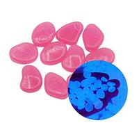 In Stones Decor Glow 300 pezzi acquari chiari le pietre scure per decorazioni da giardino cristallo blu (Fucsia, taglia unica)