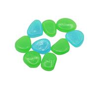 In Stones Decor Glow 300 pezzi acquari chiari le pietre scure per la decorazione della casa del giardino, cristallo blu (Blue Green, taglia unica)