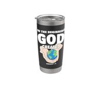 In The Beginning GOD Created - Christian Creation Genesis Bicchiere termico in acciaio inox doppia parete