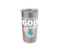In The Beginning GOD Created - Christian Creation Genesis Bicchiere termico in acciaio inox doppia parete