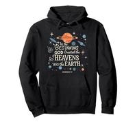 In the Beginning God Created Heavens - Genesis 1:1 Gift Idea Felpa con Cappuccio