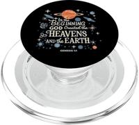 In the Beginning God Created Heavens - Genesis 1:1 Gift Idea PopSockets PopGrip per MagSafe