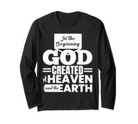 in The Beginning God Created The Heavens And The Earth Maglia a Manica