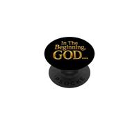 In The Beginning GOD... Genesis 1:1 Christian Bible Verse PopSockets PopGrip Adesivo