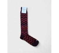 In The Box calzini lunghi in cotone a fantasia zig zag, arancione scuro FW230036
