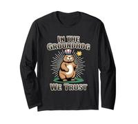 in The Groundhog Ci fidiamo di Funny Groundhog Day Pun Maglia a Manica