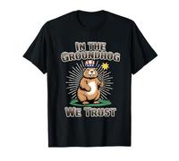 in The Groundhog Ci fidiamo di Funny Groundhog Day Pun Maglietta