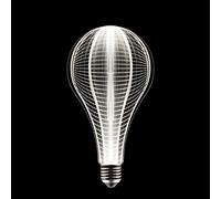 IN THE LOOP Lampadina Decorativa 3D in plexiglass Attacco E27 Sunny Earth a LED 21 cm 2 W, 11x11xH21