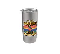 In The Waiting God Is Working Bicchiere termico in acciaio inox doppia parete