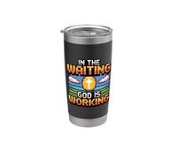 In The Waiting God Is Working Bicchiere termico in acciaio inox doppia parete