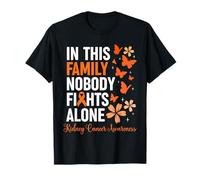 in This Family Nobody Fights Alone Kidney Cancer Awareness Maglietta