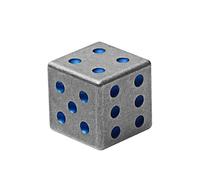 in Titanio 6 Facce Gioco Standard - Giocare Giocattoli da Ufficio | Piccoli da 14 mm, Giocattoli Interattivi Grigio a Sei Faccia Gioco Familiare in Lega di Titanio per e