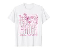 In un campo di rose lei è un fiore selvatico Boho Botanical Women Maglietta