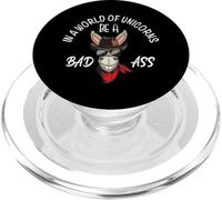 In un mondo di unicorni, sii un meme di giochi di parole a forma di asino tosto e divertente PopSockets PopGrip per MagSafe