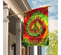 In Un Mondo Dove Puoi Essere Qualsiasi Cosa, Sii Gentile Hippie Bandiera Da Giardino Deluxe Bandiere All'Aperto Vintage Bandiere Pirati Decorazione Per Esterni Interni Camera Da Letto M