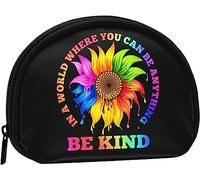 In un mondo in cui puoi essere qualsiasi cosa Be Kind Lgbt Arcobaleno Portamonete Portafoglio Donna e ragazza Cute Fashion Bag Change Pouch Portachiavi Borsa da donna Regalo