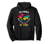 in Un Mondo in Cui puoi Essere Qualsiasi Cosa Sii Gentile Gay Pride LGBTQ Felpa con Cappuccio