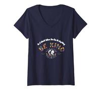 in Un Mondo in Cui puoi Essere Qualsiasi Cosa Sii Gentile Maglietta con Collo a V, Donna, Navy, S