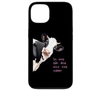 In un orecchio fuori dalla mucca stile cartone animato gioco di parole Custodia per iPhone 13