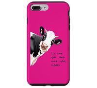 In un orecchio fuori dalla mucca stile cartone animato gioco di parole Custodia per iPhone 7 Plus/8 Plus
