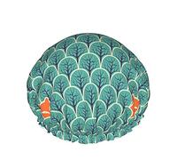 In Una Foresta Modello Senza Cuciture Cuffia Da a Impermeabile Riutilizzabile Da Bagno Elastica Per Donna, Cappucci Per Ragazze Spa Uso Domestico, Hotel E Parrucchiere