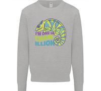 IN Uno IN Un Chamillion Divertente Chameleon Uomo Felpa Maglione
