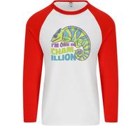 IN Uno IN Un Chamillion Divertente Chameleon Uomo L/S Baseball T-Shirt