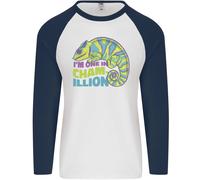 IN Uno IN Un Chamillion Divertente Chameleon Uomo L/S Baseball T-Shirt