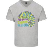 IN Uno IN Un Chamillion Divertente Chameleon Uomo Scollo A V Cotone T-Shirt