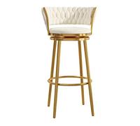 in Velluto sgabelli Bar Barba Cucina Intrecciato con Base d'oro per la Cucina/Bar/Sala da Pranzo di casa, (75 cm)