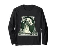 In Whippet ci fidiamo di Funny Vintage Whippet Dog Maglia a Manica