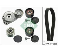 INA Kit cinghie Poly-V 529 0050 21 con puleggia a ruota libera per Mercedes-Benz