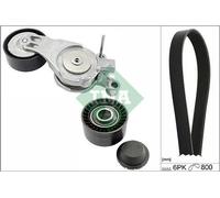 INA 529 0213 10 Kit Cinghie Poly-V per FORD Fiesta Mk6 Schrägheck (JA8, JR8)