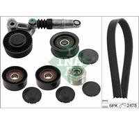 Kit cinghia trapezoidale multirighe con puleggia a ruota libera 529 0520 20 INA