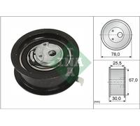 INA 531 0251 30 Puleggia Tendicinghia, Cinghia Distribuzione per Audi, Ford,