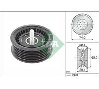 INA 532 0784 10 Deviazione/Puleggia Guida, Cinghia Scanalata per Brabus,