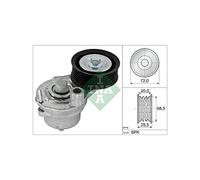Schaeffler INA 534 0703 10 Tendicinghia, Cinghia Poly-V per CHEVROLET,OPEL,VAUXH