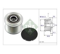 Frizione alternatore puleggia 535 0083 10 INA per VW PORSCHE AUDI