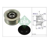 INA 535 0241 10 Dispositivo ruota libera alternatore