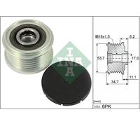 INA 535 0327 10 Dispositivo ruota libera alternatore per OPEL,VAUXHALL