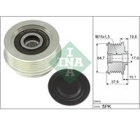 INA 535 0370 10 Dispositivo ruota libera alternatore per AUDI,CUPRA