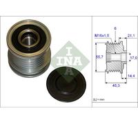 INA 535003610 ruota libera alternatore numero scanalature 6 larghezza 45,3 mm