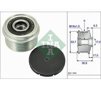 INA 535007410 ruota libera alternatore numero scanalature 6 larghezza 36,8 mm